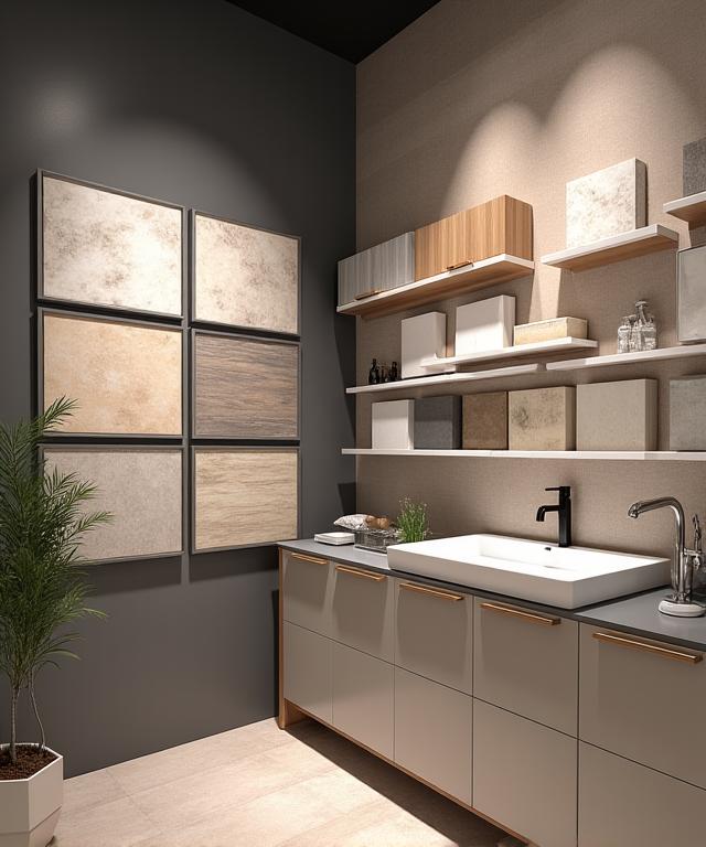 A tastefully arranged corner of the design showroom.